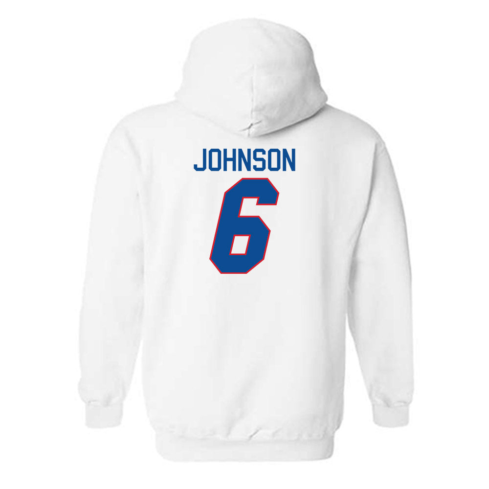 DePaul - NCAA Men's Basketball : Jonas Johnson - Replica Shersey Hooded Sweatshirt-1