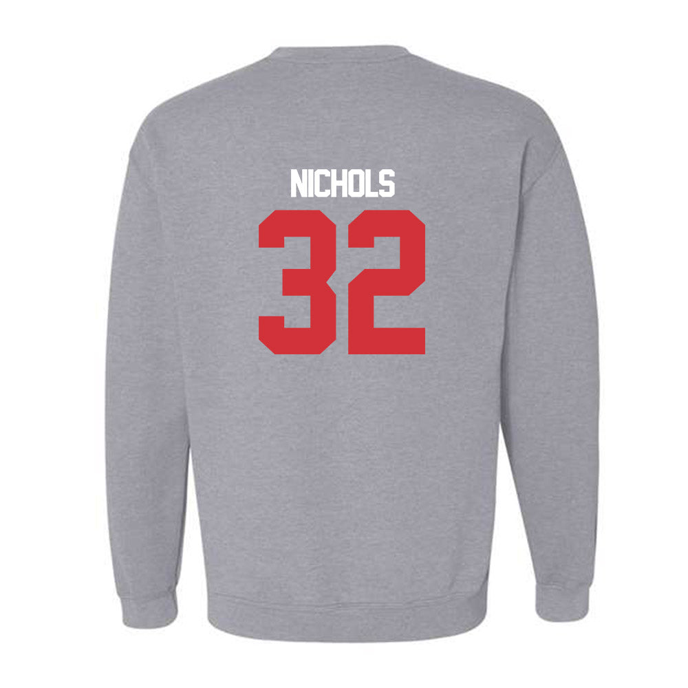 LA Tech - NCAA Baseball : Luke Nichols - Replica Shersey Crewneck Sweatshirt-1