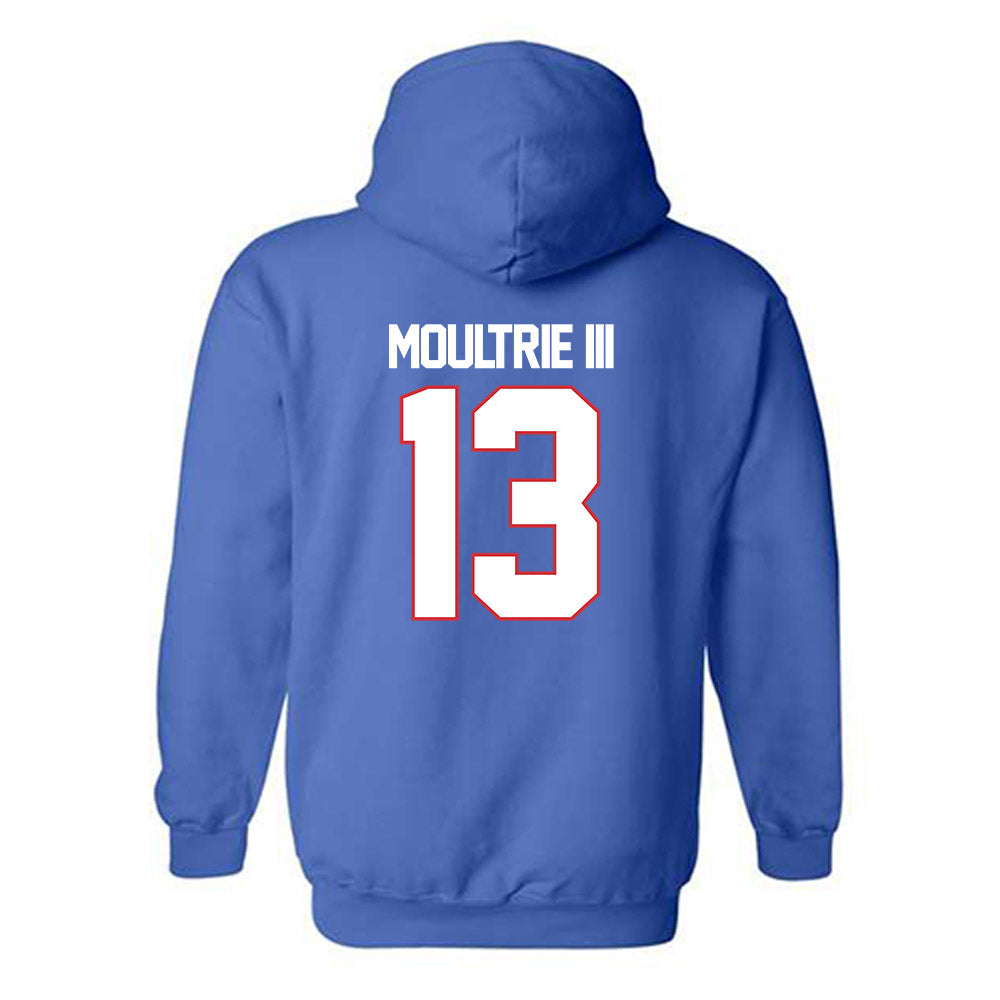 LA Tech - NCAA Football : Marcus Moultrie III - Generic Shersey Hooded Sweatshirt-1