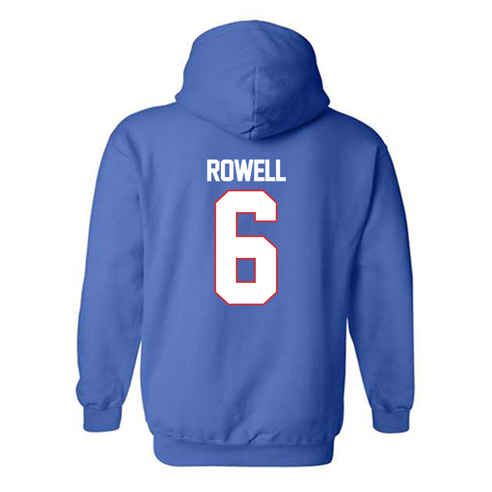 LA Tech - NCAA Men's Basketball : Keegan Rowell - Generic Shersey Hooded Sweatshirt-1