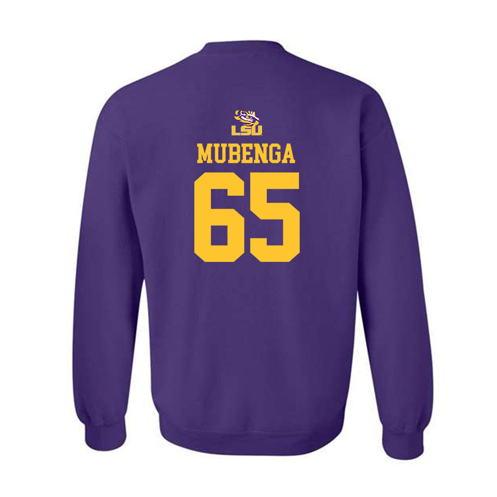 LSU - NCAA Football : Paul Mubenga - Replica Shersey Crewneck Sweatshirt-1