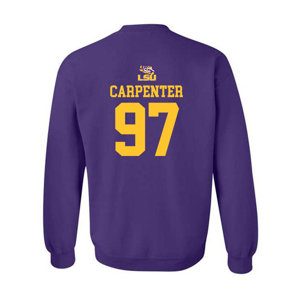 LSU - NCAA Football : Dylan Carpenter - Replica Shersey Crewneck Sweatshirt-1