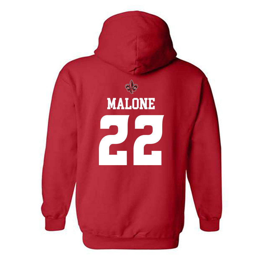 Louisiana - NCAA Football : Kevin Malone - Sports Shersey Hooded Sweatshirt-1