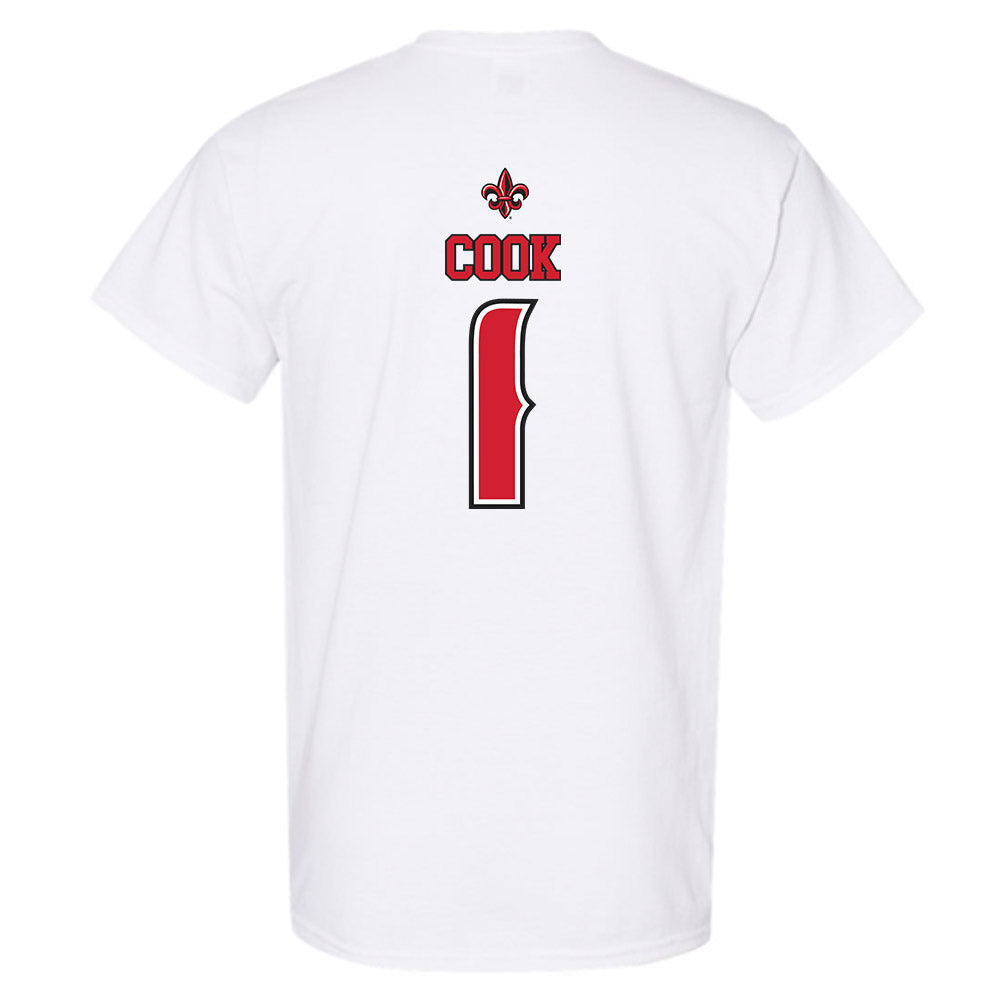 Louisiana - NCAA Men's Basketball : Zeke Cook - Replica Shersey T-Shirt-1