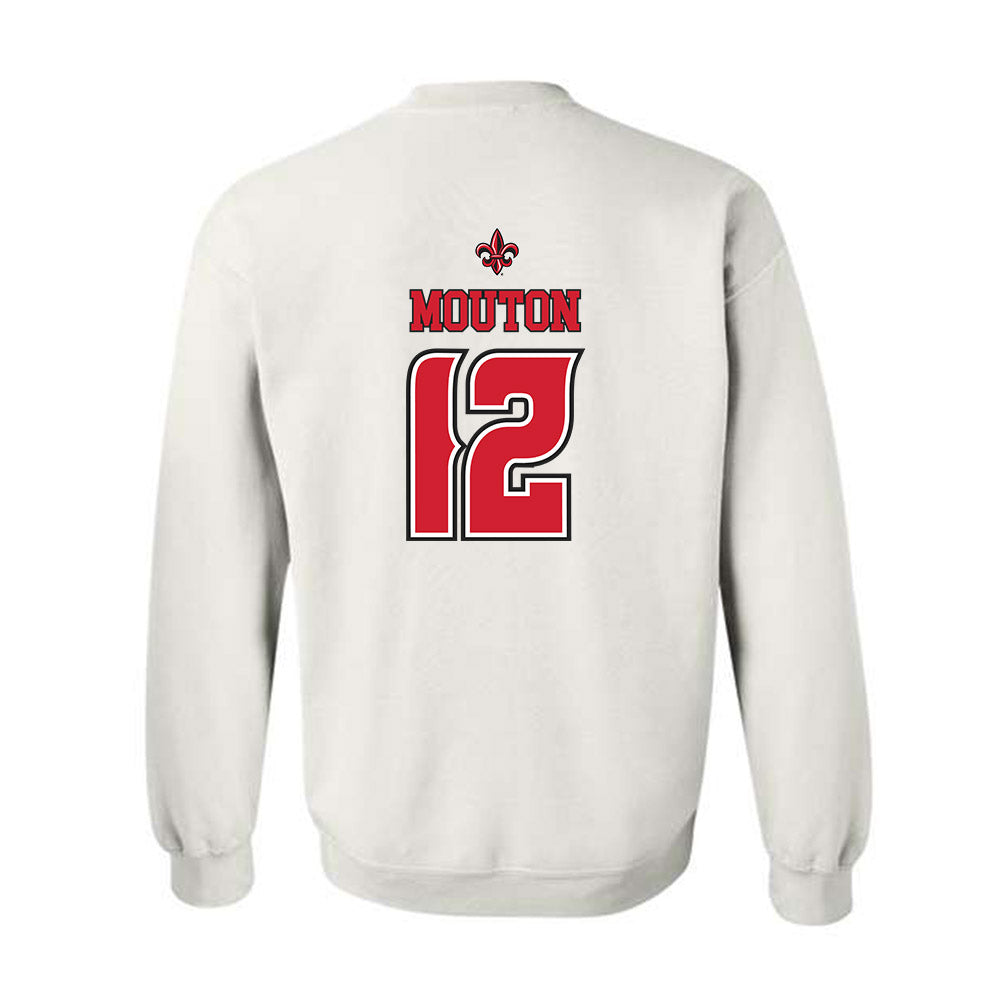 Louisiana - NCAA Men's Basketball : Michael Mouton - Replica Shersey Crewneck Sweatshirt-1
