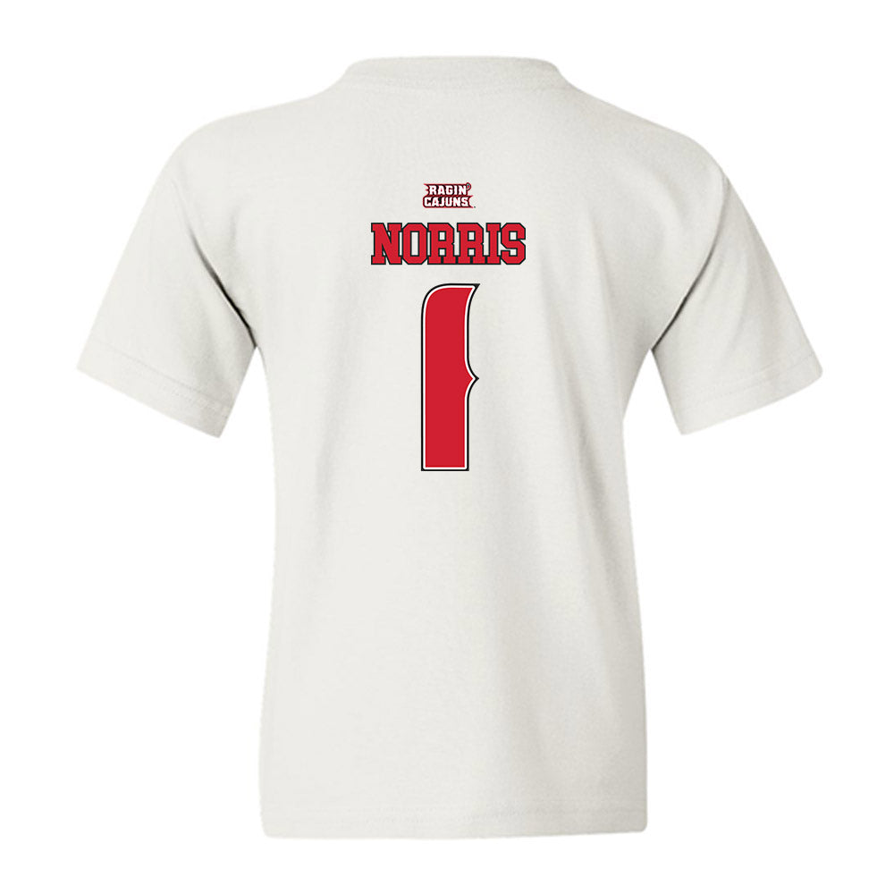 Louisiana - NCAA Women's Basketball : Kahlen Norris - Replica Shersey Youth T-Shirt-1