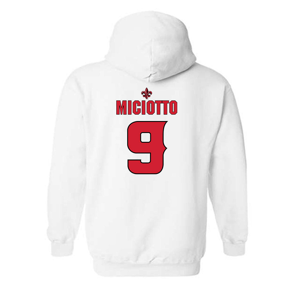 Louisiana - NCAA Women's Volleyball : Kylie Rhyan Miciotto - Replica Shersey Hooded Sweatshirt-1