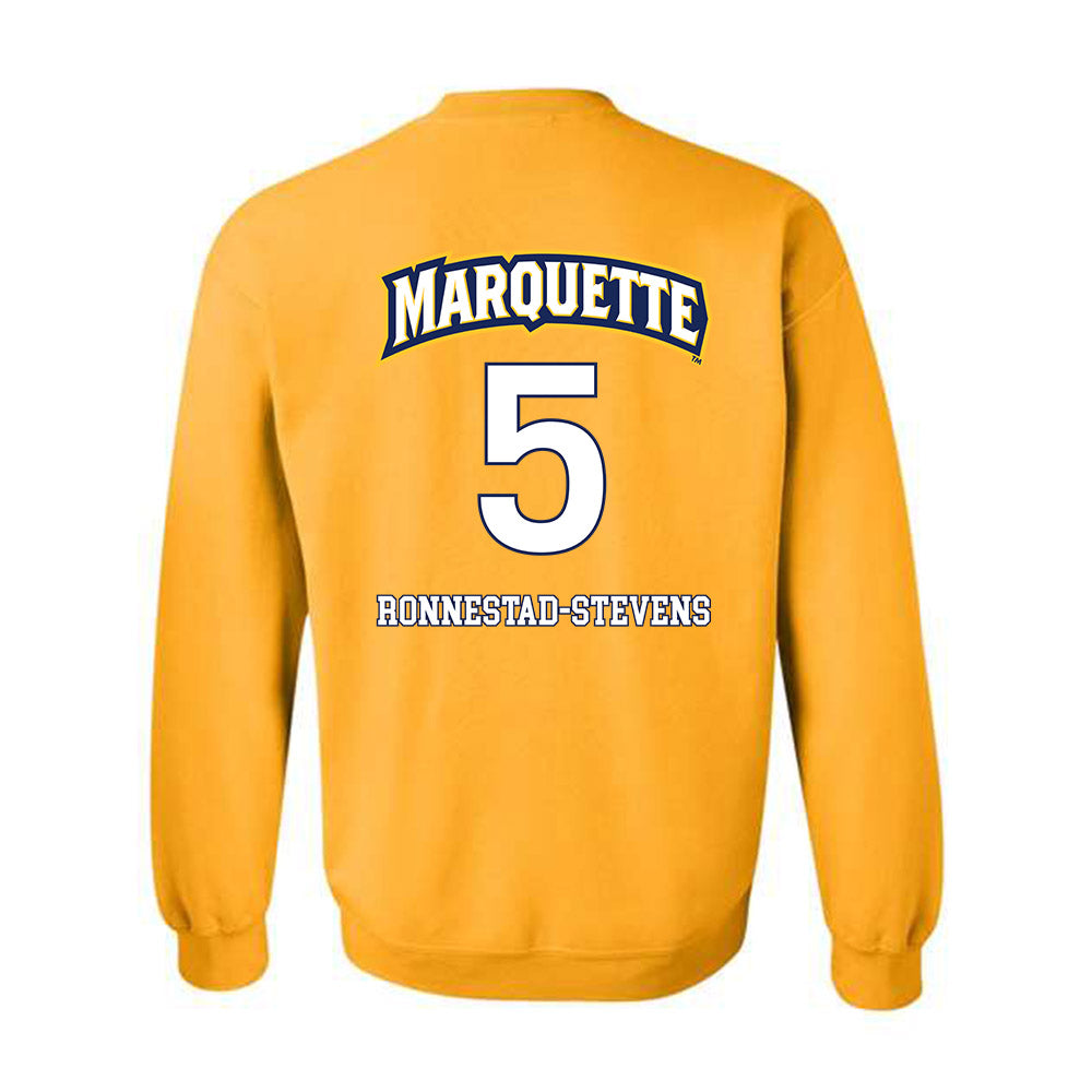 Marquette - NCAA Men's Soccer : Tristan Ronnestad-Stevens - Replica Shersey Crewneck Sweatshirt-1