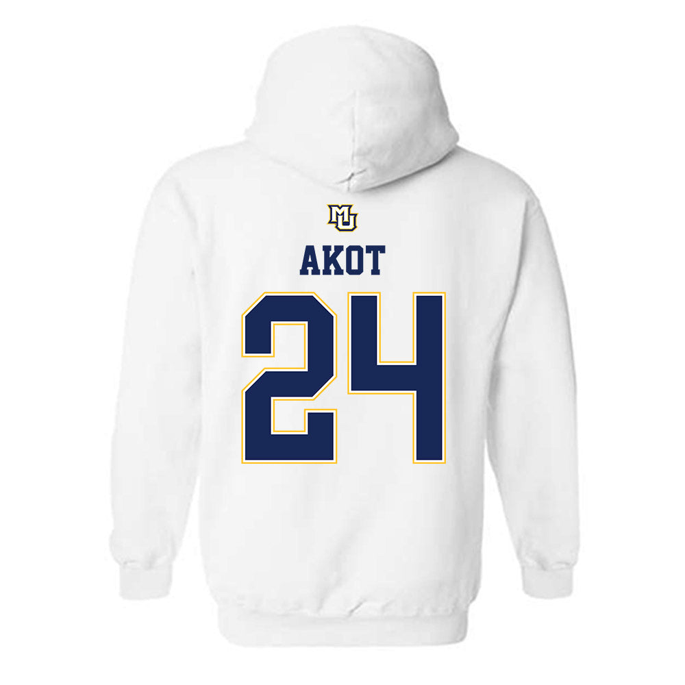 Marquette - NCAA Women's Basketball : Ayuen Akot - Replica Shersey Hooded Sweatshirt