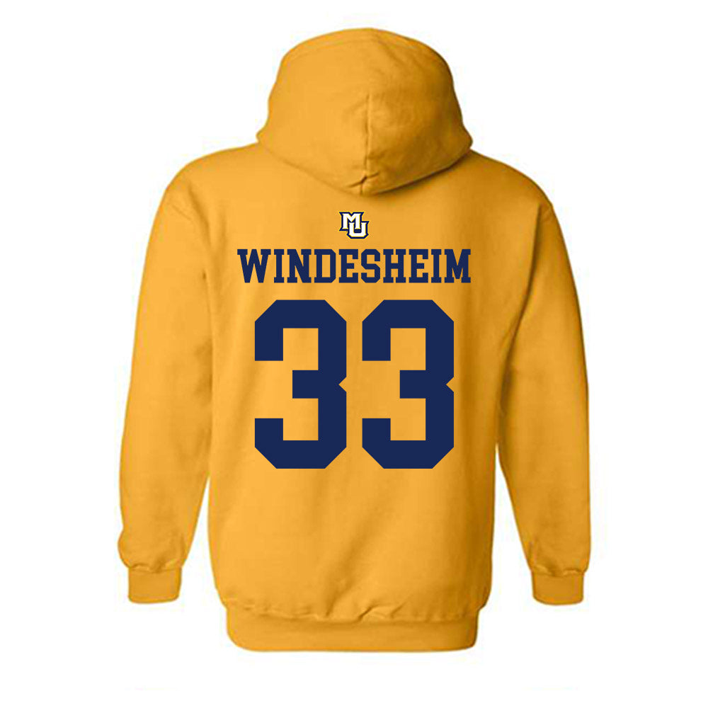 Marquette - NCAA Women's Lacrosse : Gabby Windesheim - Replica Shersey Hooded Sweatshirt-1