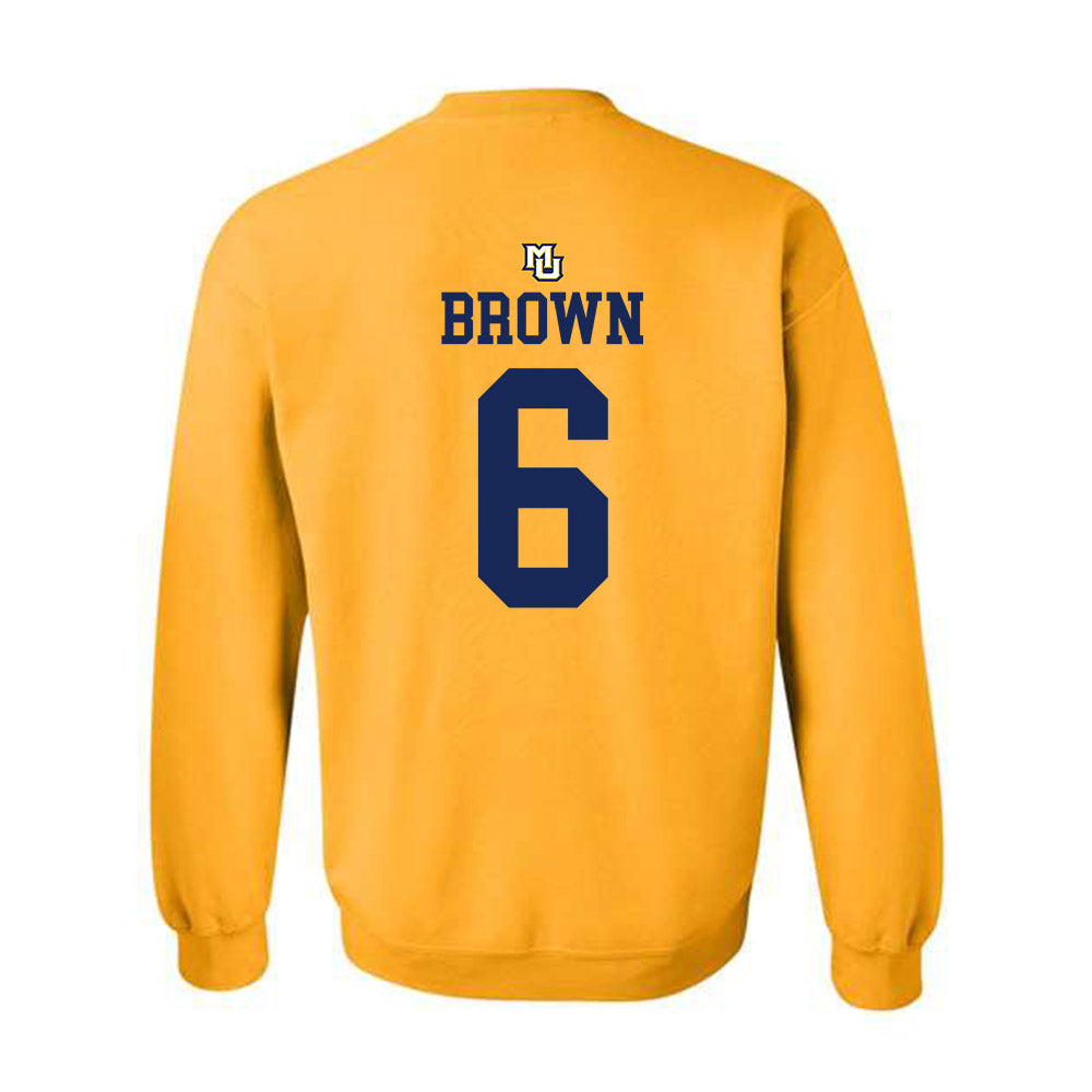 Marquette - NCAA Women's Lacrosse : Haley Brown - Replica Shersey Crewneck Sweatshirt-1