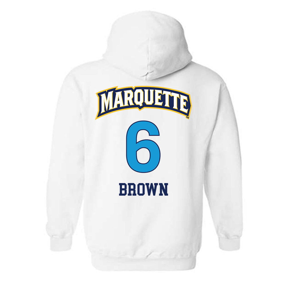 Marquette - NCAA Women's Lacrosse : Haley Brown - Replica Shersey Hooded Sweatshirt-1