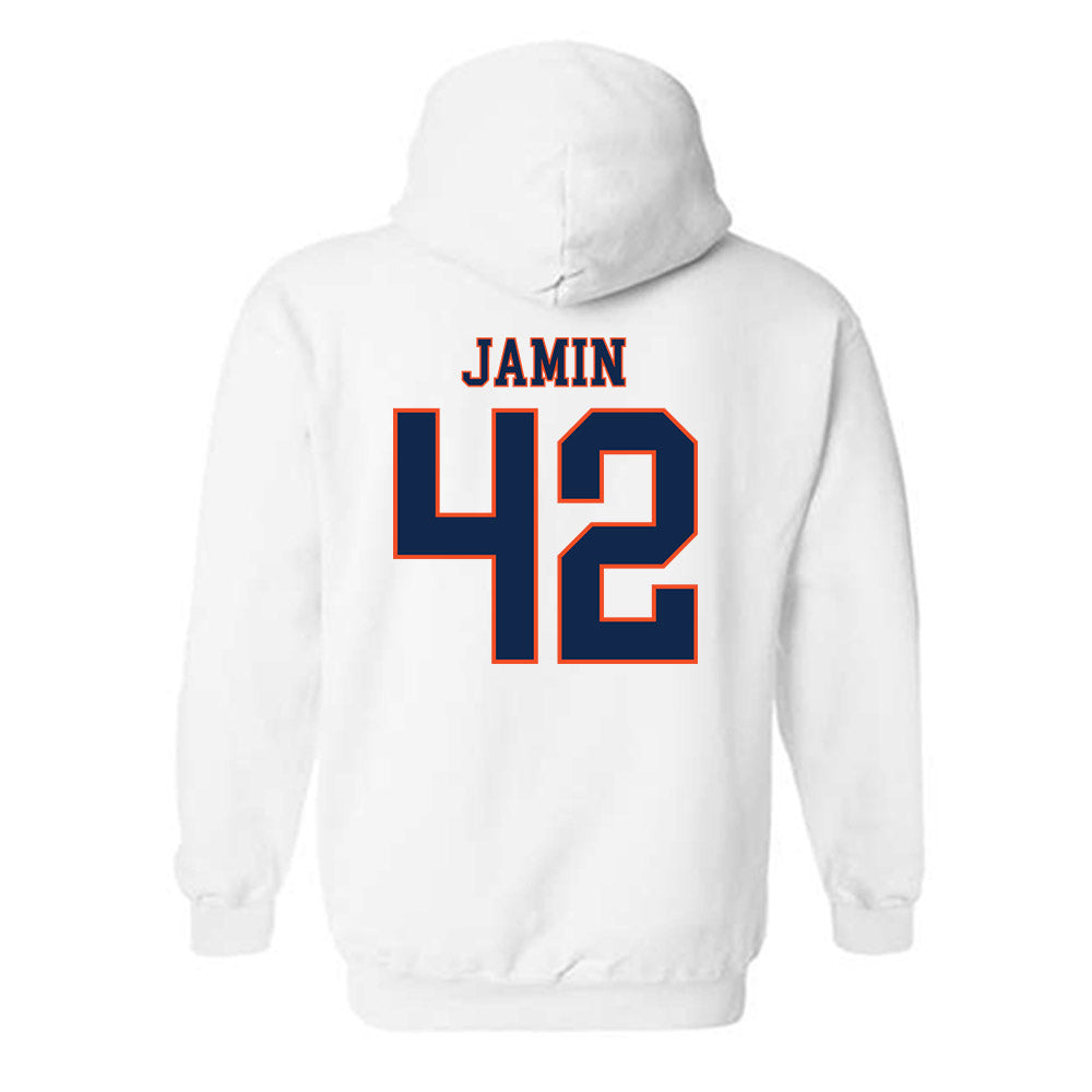 Virginia - NCAA Men's Lacrosse : Luke Jamin - Replica Shersey Hooded Sweatshirt-1