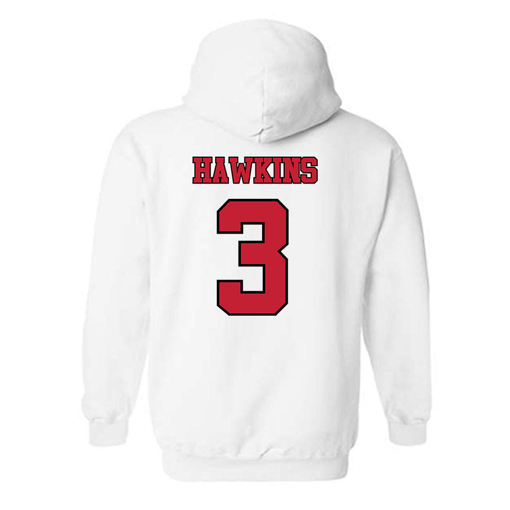 Utah - NCAA Baseball : Zakye Hawkins - Replica Shersey Hooded Sweatshirt-1