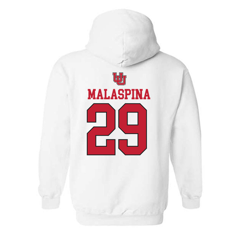 Utah - NCAA Women's Soccer : Alexa Malaspina - Replica Shersey Hooded Sweatshirt-1
