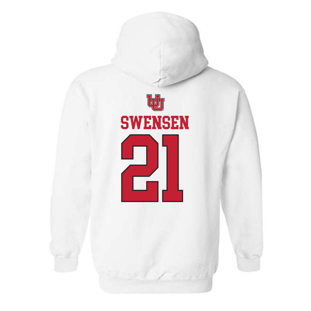 Utah - NCAA Women's Soccer : Ali Swensen - Replica Shersey Hooded Sweatshirt-1