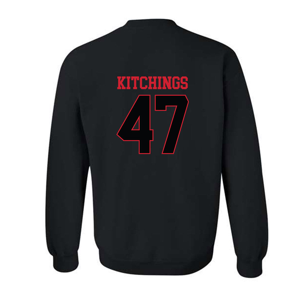 NC State - NCAA Baseball : Aiden Kitchings - Replica Shersey Crewneck Sweatshirt-1