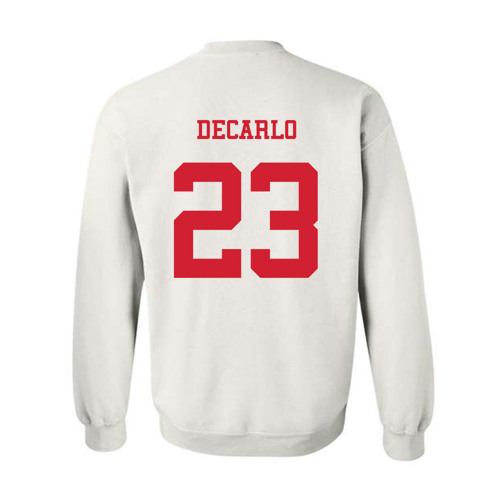NC State - NCAA Baseball : Vincent DeCarlo - Replica Shersey Crewneck Sweatshirt-1
