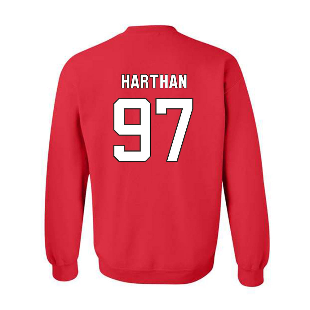 NC State - NCAA Football : Cristian Harthan - Replica Shersey Crewneck Sweatshirt-1