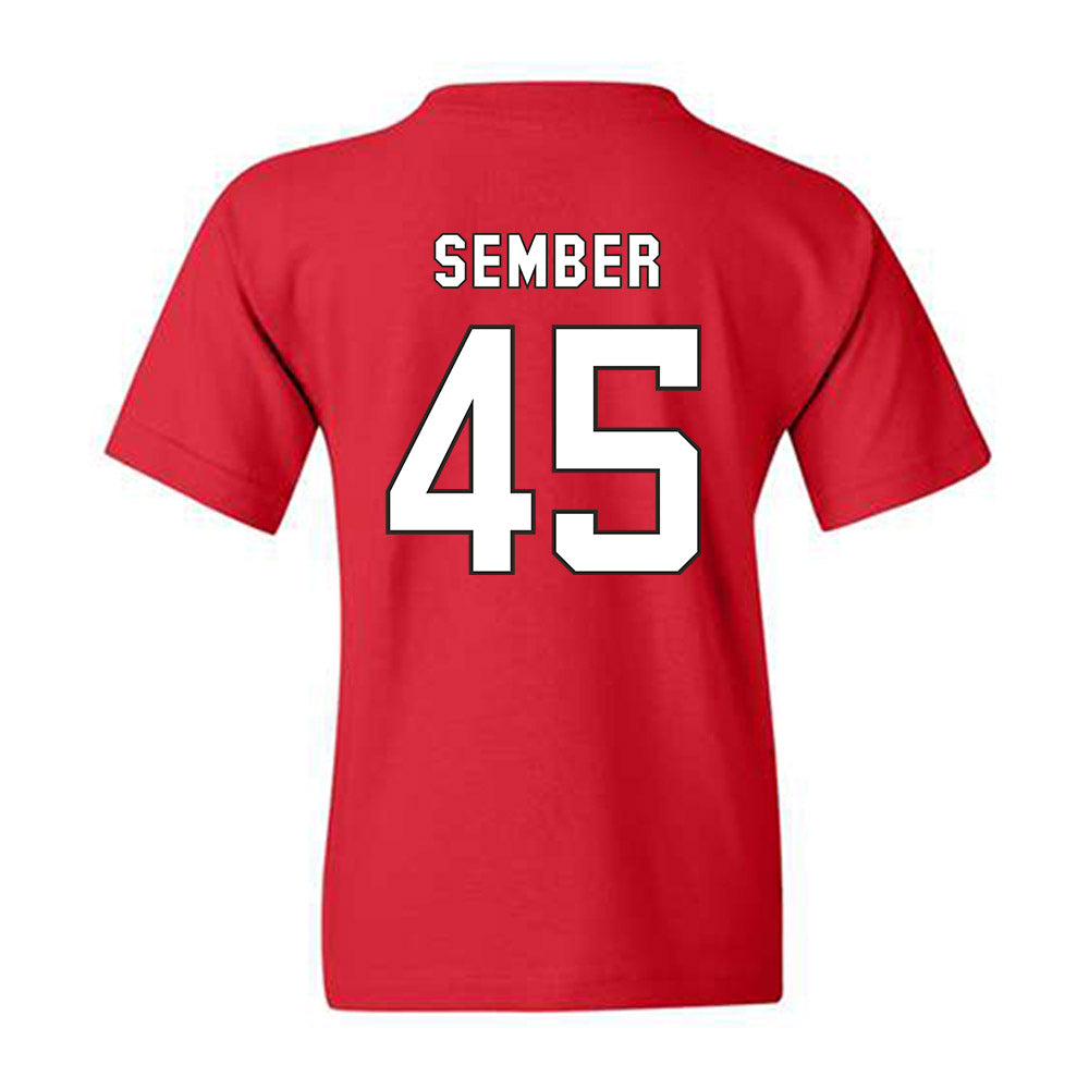 NC State - NCAA Football : Robert Sember - Replica Shersey Youth T-Shirt-1