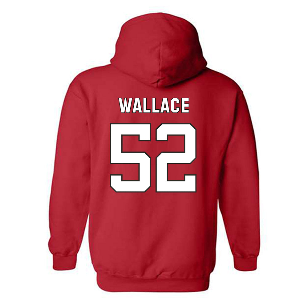 NC State - NCAA Football : Chazz Wallace - Replica Shersey Hooded Sweatshirt-1