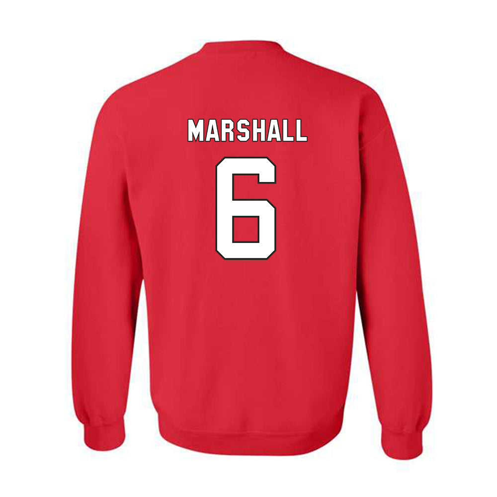 NC State - NCAA Football : Devon Marshall - Replica Shersey Crewneck Sweatshirt-1