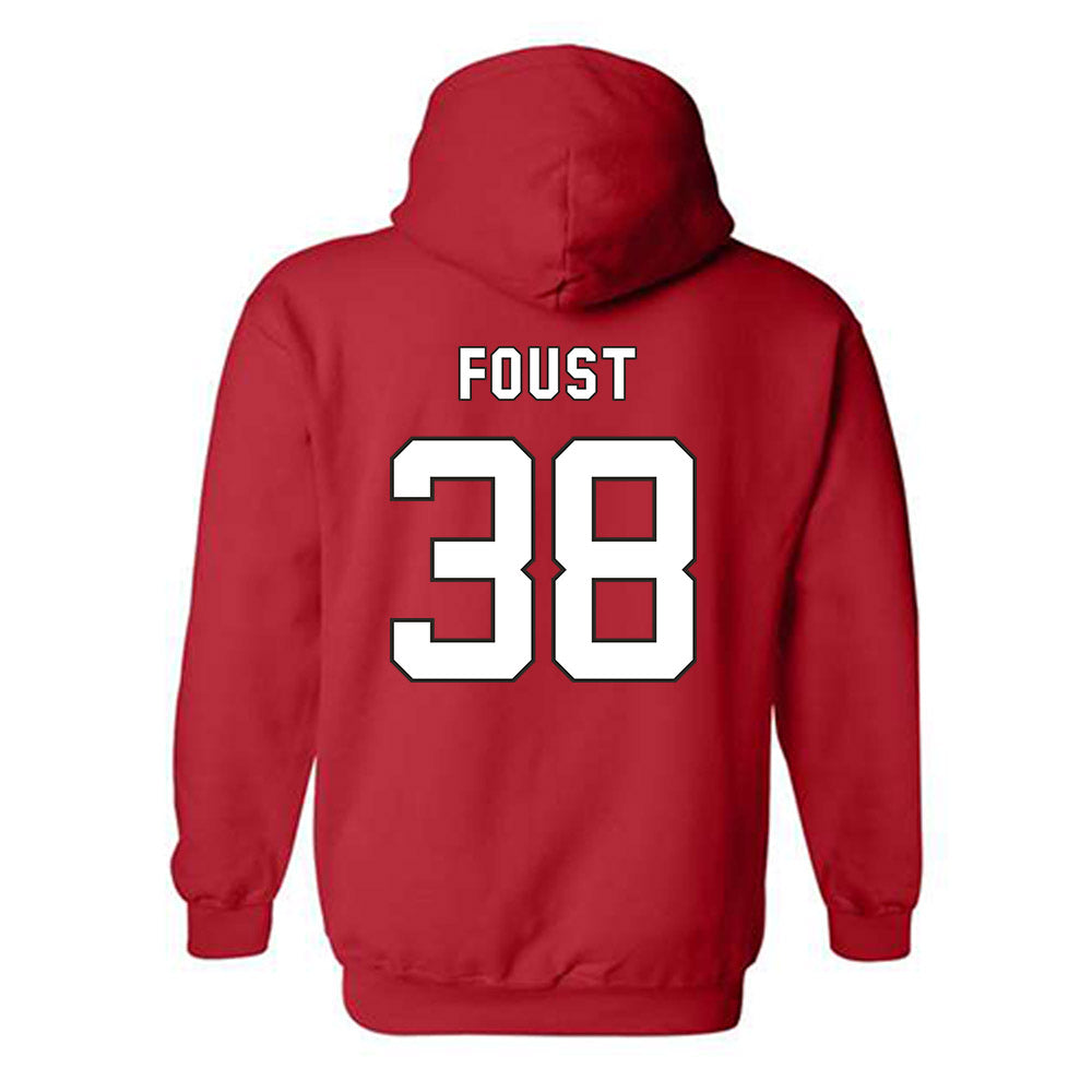 NC State - NCAA Football : Logan Foust - Replica Shersey Hooded Sweatshirt-1