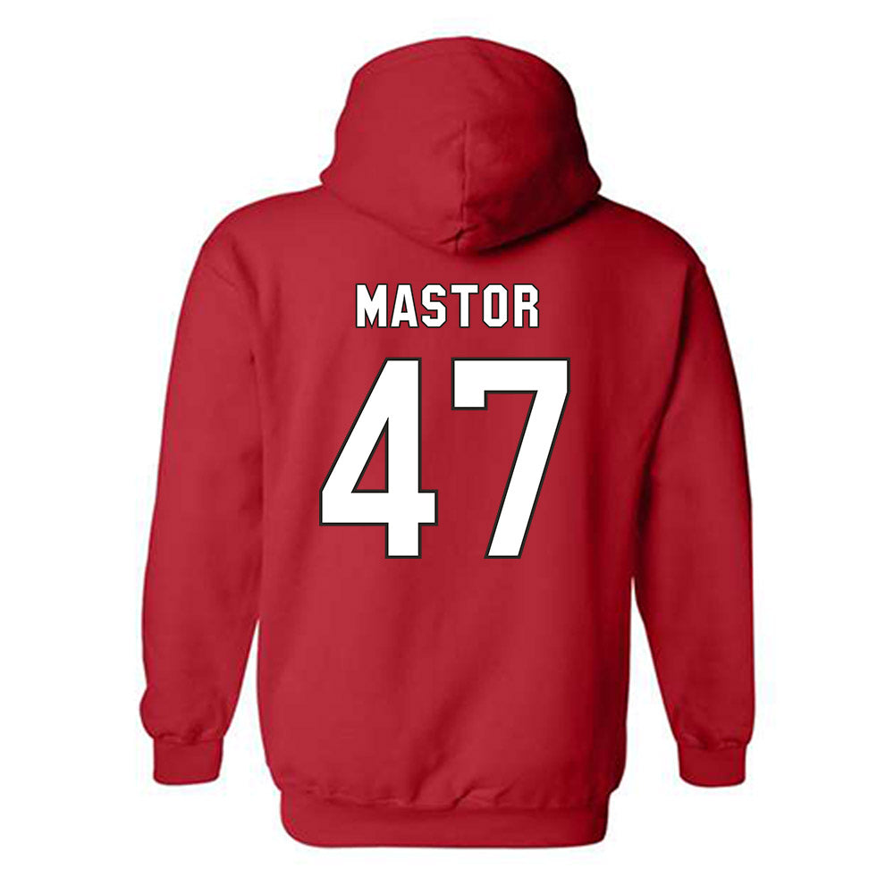 NC State - NCAA Football : Jackson Mastor - Replica Shersey Hooded Sweatshirt-1
