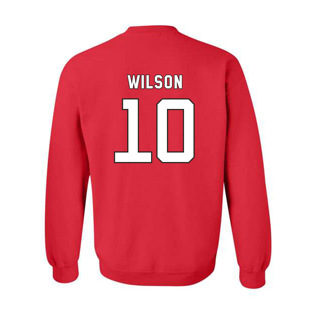 NC State - NCAA Football : Will Wilson - Replica Shersey Crewneck Sweatshirt-1