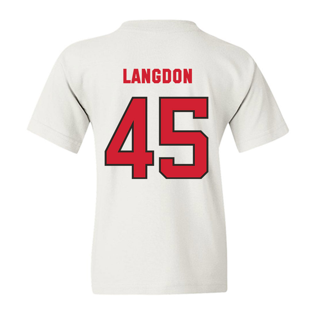 NC State - NCAA Men's Basketball : Colt Langdon - Replica Shersey Youth T-Shirt-1