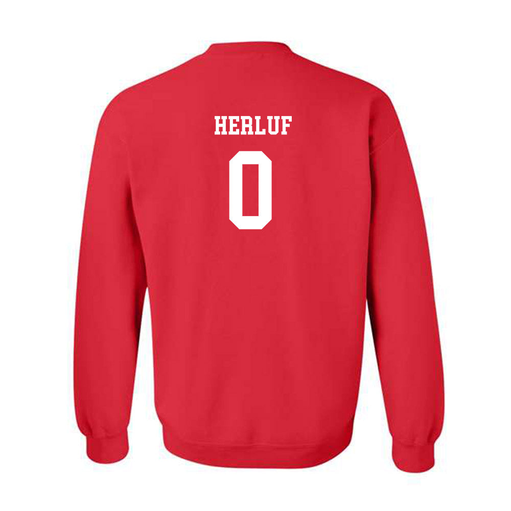 NC State - NCAA Men's Soccer : Christian Herluf - Replica Shersey Crewneck Sweatshirt-1