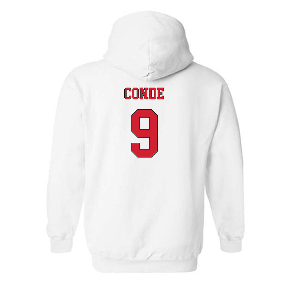 NC State - NCAA Men's Soccer : Ibrahim Conde - Replica Shersey Hooded Sweatshirt-1