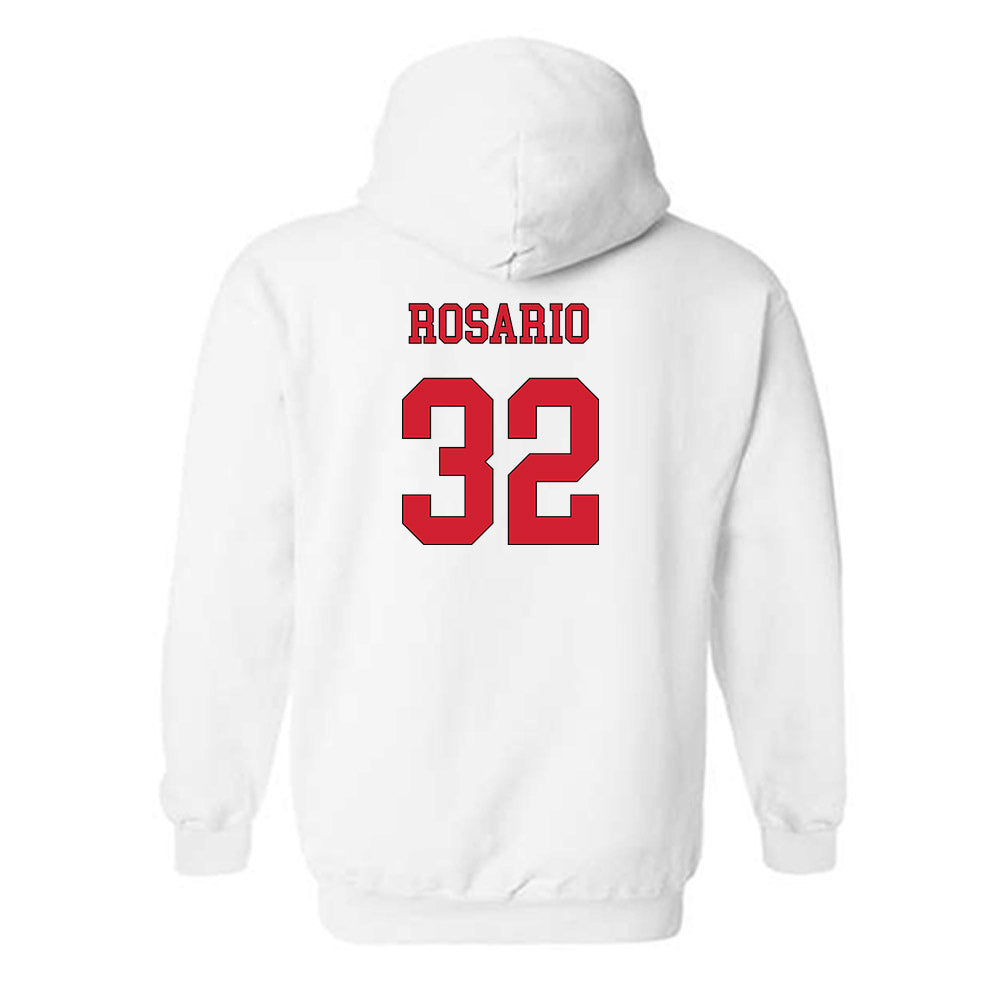 NC State - NCAA Men's Soccer : Gianni Rosario - Replica Shersey Hooded Sweatshirt-1