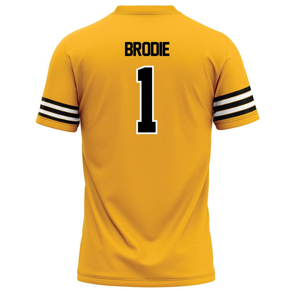 Towson - NCAA Football : Myles Brodie - Gold Jersey-1