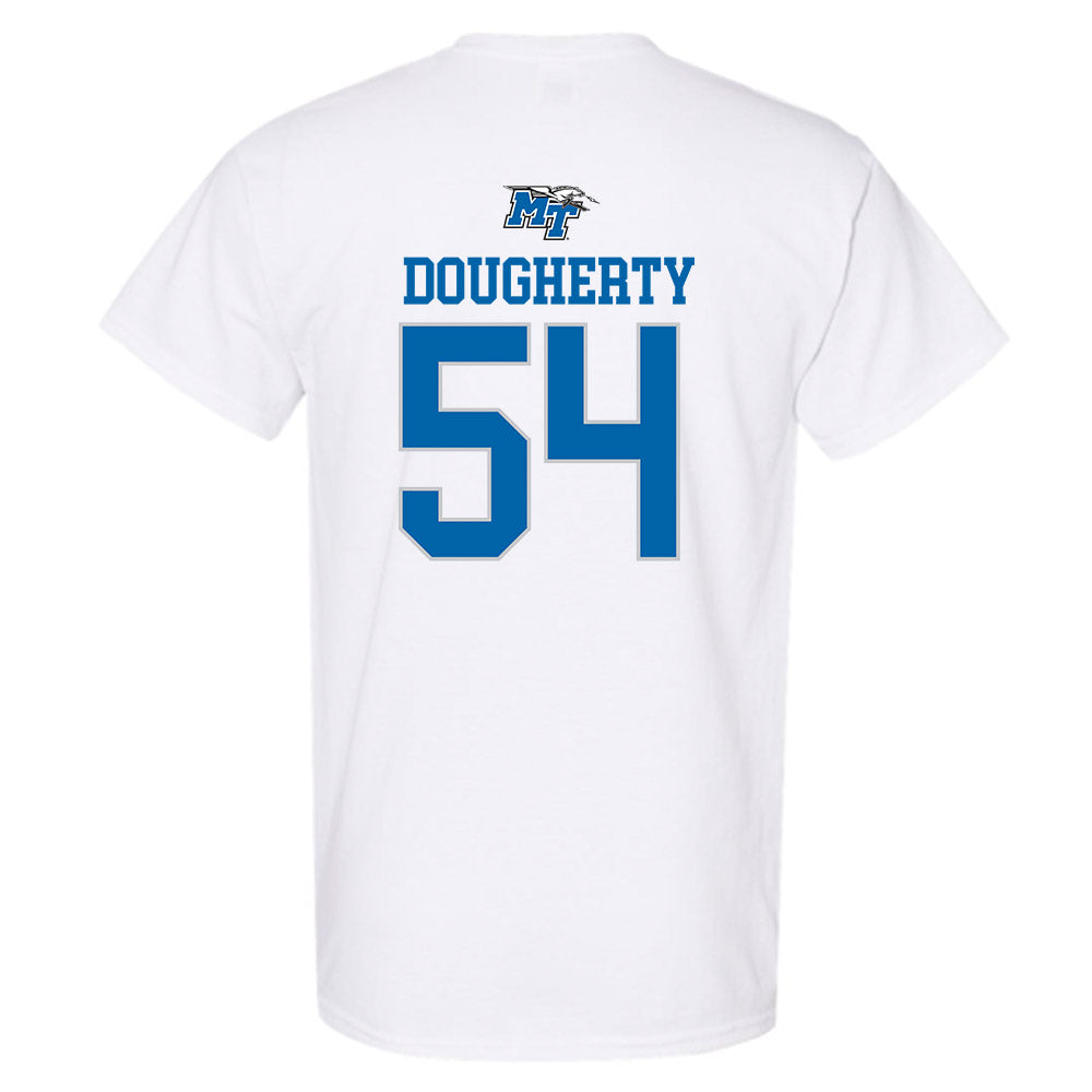 MTSU - NCAA Football : Connor Dougherty - White Replica Shersey Short Sleeve T-Shirt