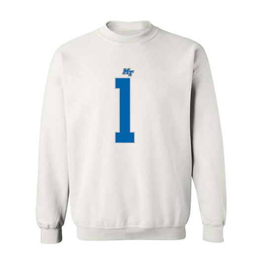 MTSU - NCAA Football : Teldrick Ross - White Replica Shersey Sweatshirt