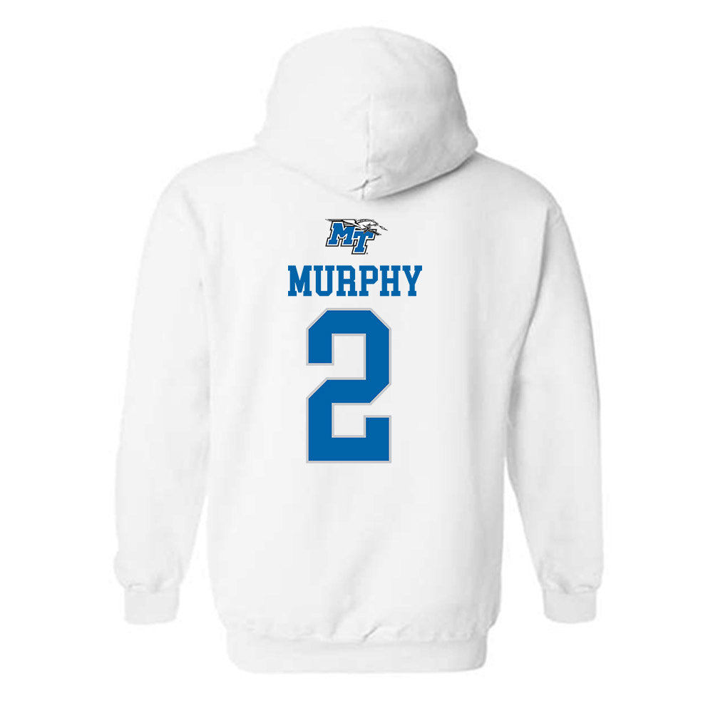 MTSU - NCAA Women's Soccer : Hannah Murphy - White Replica Shersey Hooded Sweatshirt
