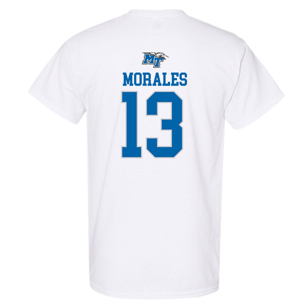 MTSU - NCAA Women's Soccer : Presley Morales - White Replica Shersey Short Sleeve T-Shirt