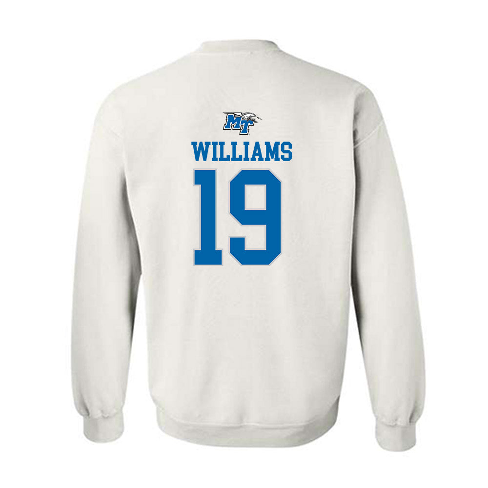 MTSU - NCAA Women's Soccer : Skylar Williams - White Replica Shersey Sweatshirt