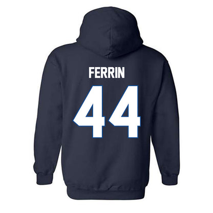 BYU - NCAA Football : Will Ferrin - Navy Classic Shersey Hooded Sweatshirt