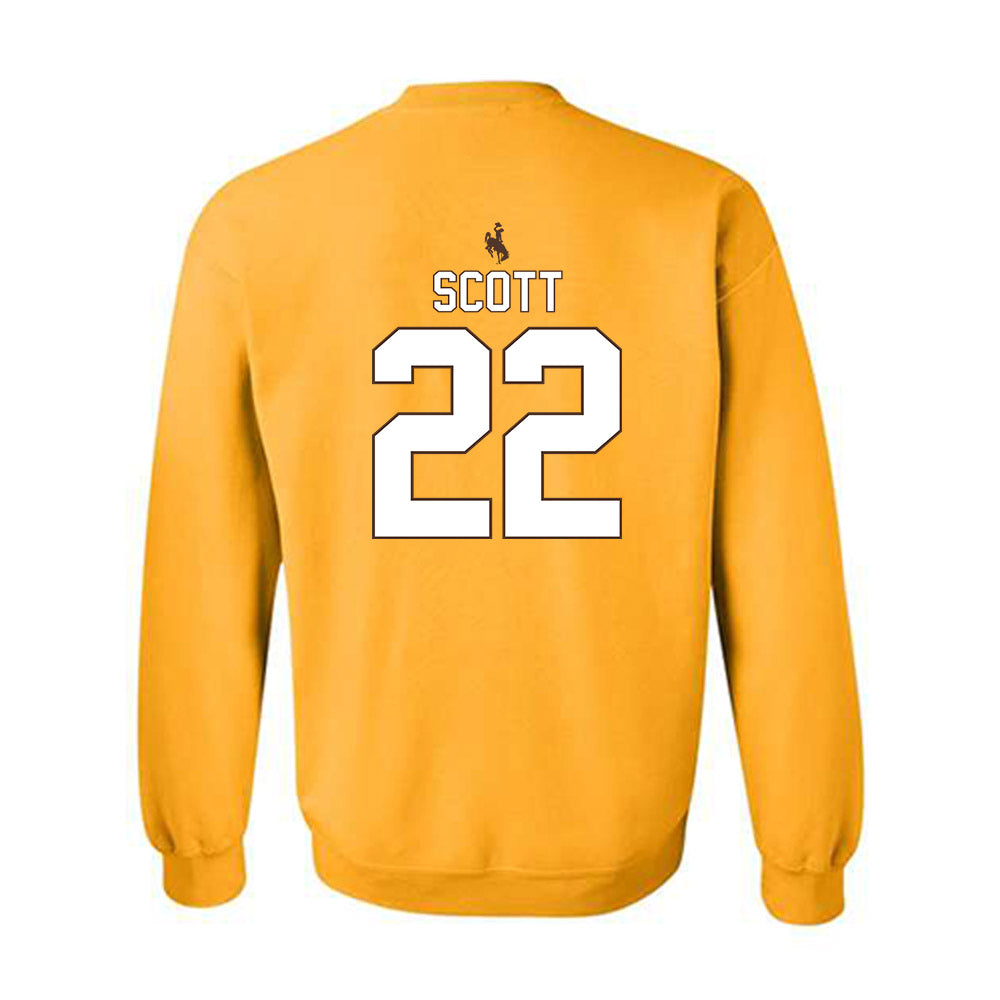 Wyoming - NCAA Football : Sam Scott - Gold Classic Shersey Sweatshirt