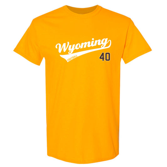Wyoming - NCAA Football : Tyce Westland - Gold Classic Short Sleeve T-Shirt