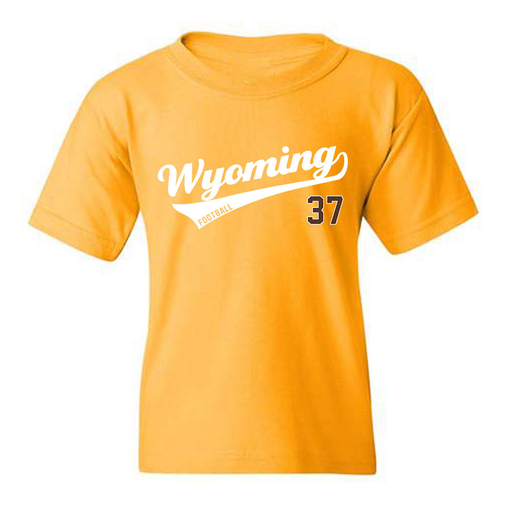 Traditional Youth Wyoming Cowboys Long Sleeve T-Shirt - Gold