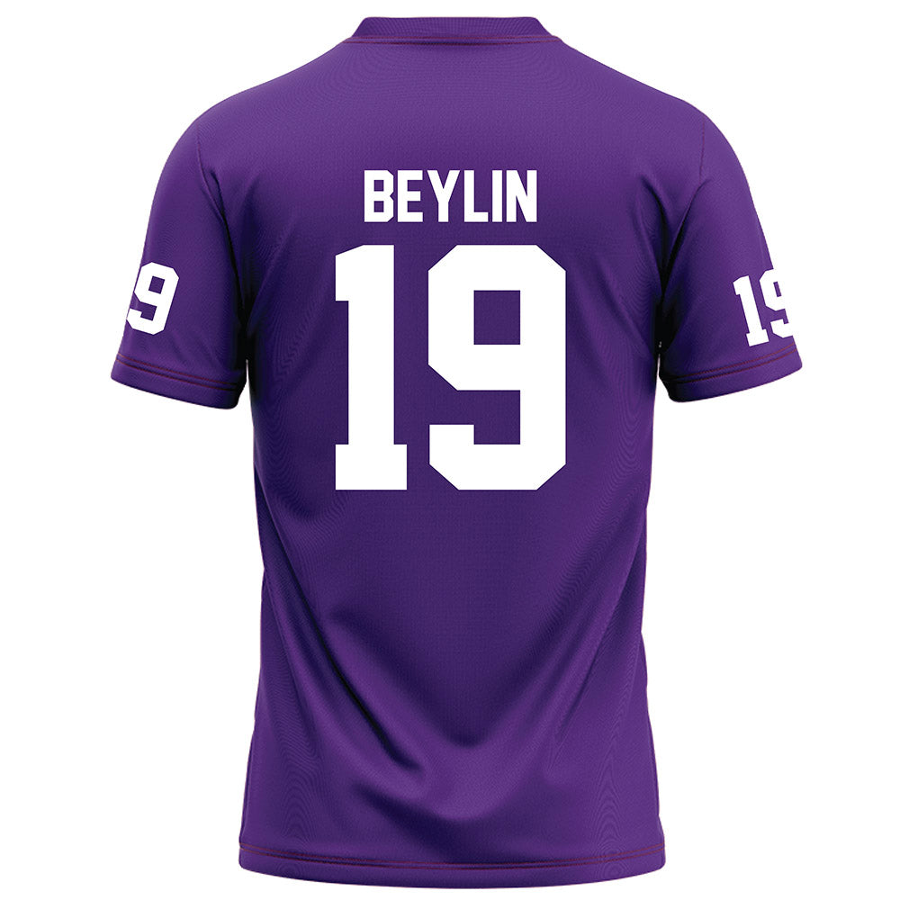 Furman - NCAA Football : Aaron Beylin - Purple Jersey