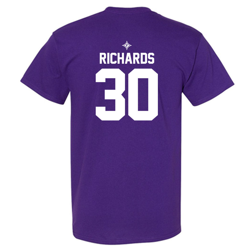 Furman - NCAA Football : Caden Richards - Purple Fashion Short Sleeve T-Shirt