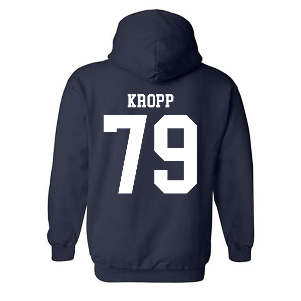 Rice - NCAA Football : Weston Kropp - Navy Classic Shersey Hooded Sweatshirt