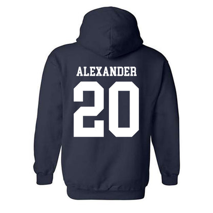 Rice - NCAA Football : Daelen Alexander - Navy Classic Hooded Sweatshirt