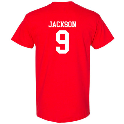 Rutgers - NCAA Football : JaQuae Jackson - Red Classic Shersey Short Sleeve T-Shirt