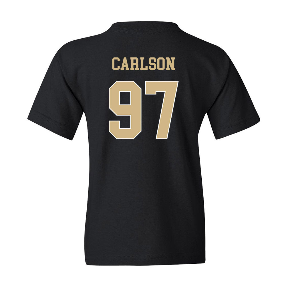 Wake Forest - NCAA Football : Caleb Carlson - Black Classic Shersey Youth T-Shirt