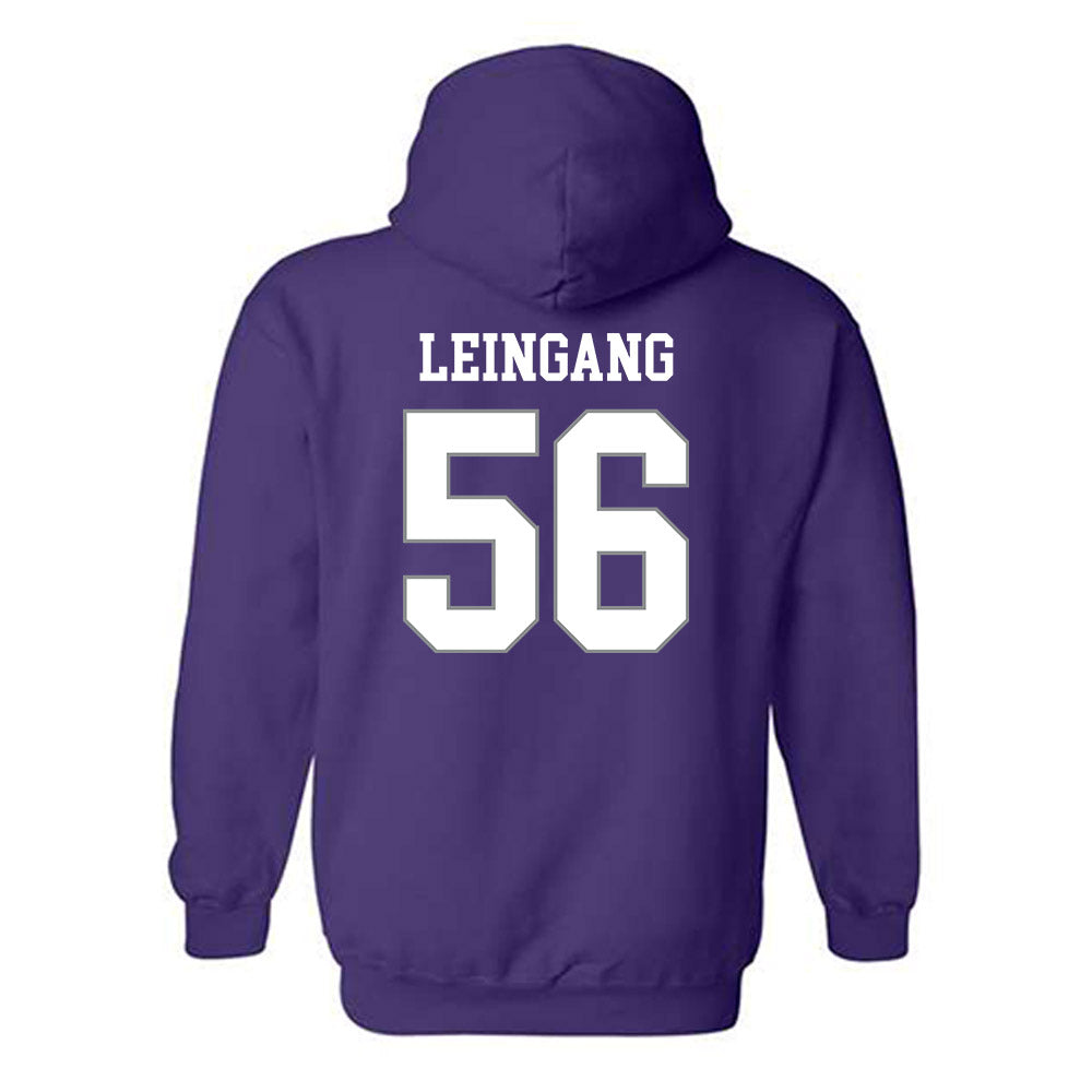 Kansas State - NCAA Football : Andrew Leingang - Purple Classic Shersey Hooded Sweatshirt